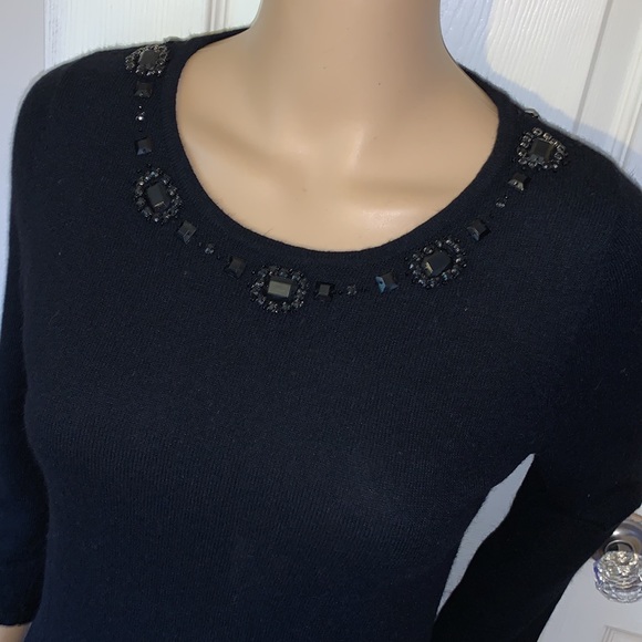 Joe black soft angora wool blended jewelled pullover sweater S - Picture 2 of 10